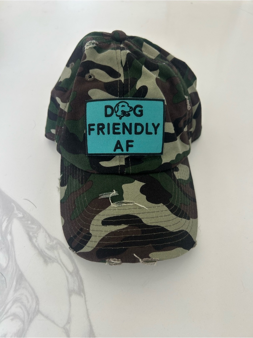 Dog Friendly AF Camo Baseball Cap - Green
